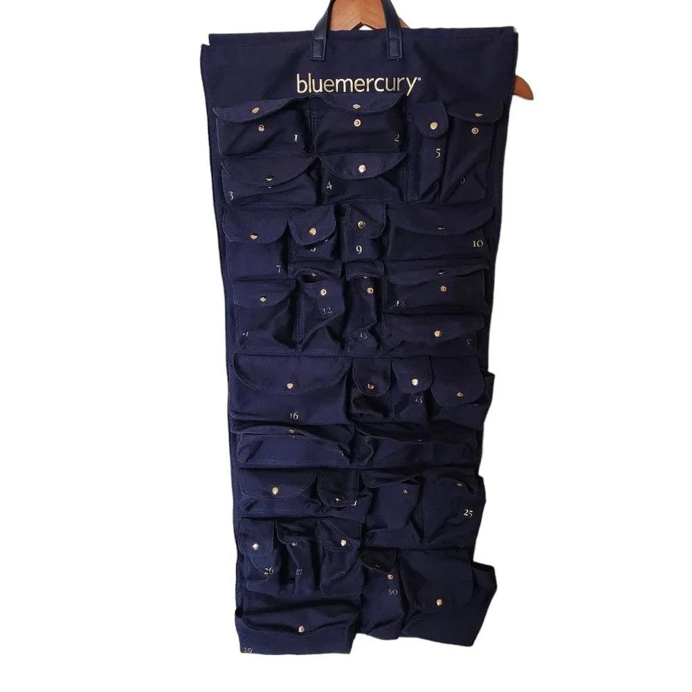Hanging Pocketed‎ Advent Calendar Snap Button 30 Pockets Organizer